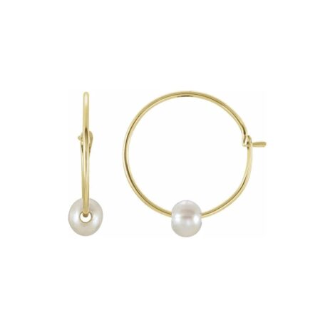 珍珠圈圈耳環
