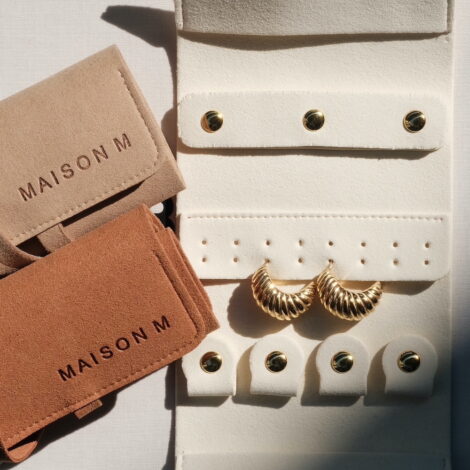 MAISON M 法式隨行珠寶收納袋-奶油白２