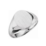 Oval Signet Ring Ring / 蛋型銀戒 (可刻字)